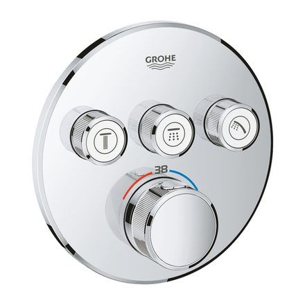 Термостат панель Smartcontrol для встраиваемого монтажа на 3 выхода GROHE Grohtherm 29121000