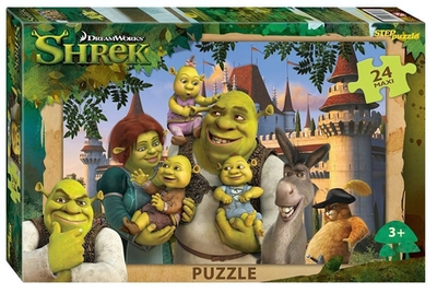Макси-пазл 24эл. "Shrek" (Степ пазл)