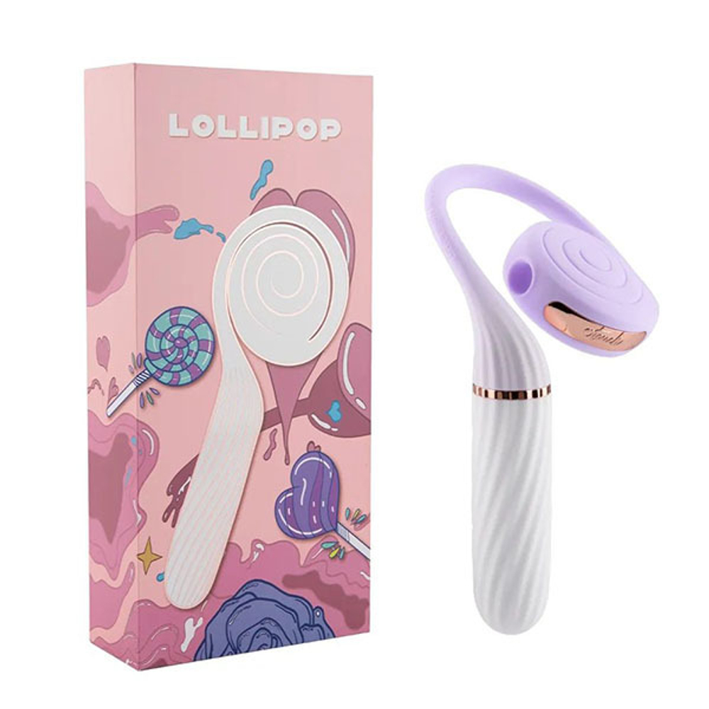 Сиреневый вибратор с вакуумной стимуляцией Otouch Lollipop Pulsator & Suction Massager Purple