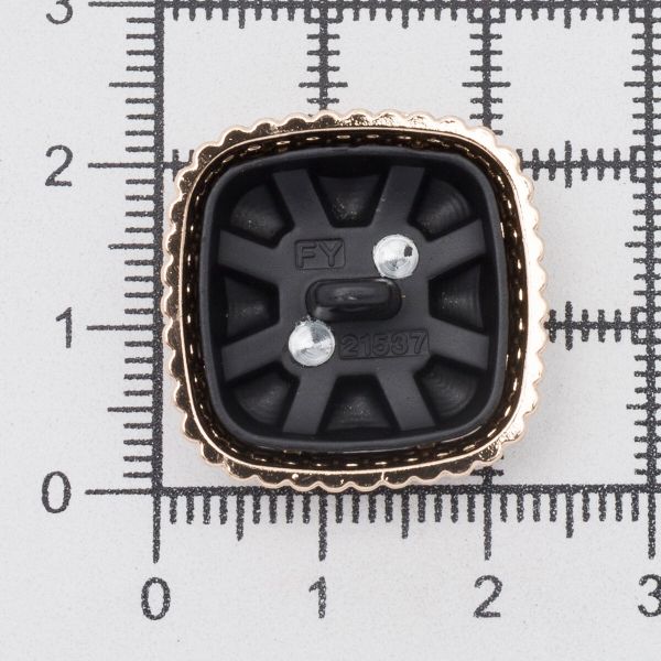 Пуговицы металл на ножке 36L=23 мм, GD.Black (золото-черный), 10 шт, MP07
