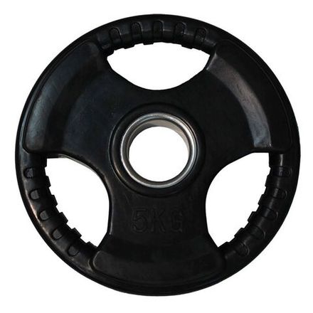 Диск обрезиненный (три хвата, черный) D51 мм PROFI-FIT  5 кг