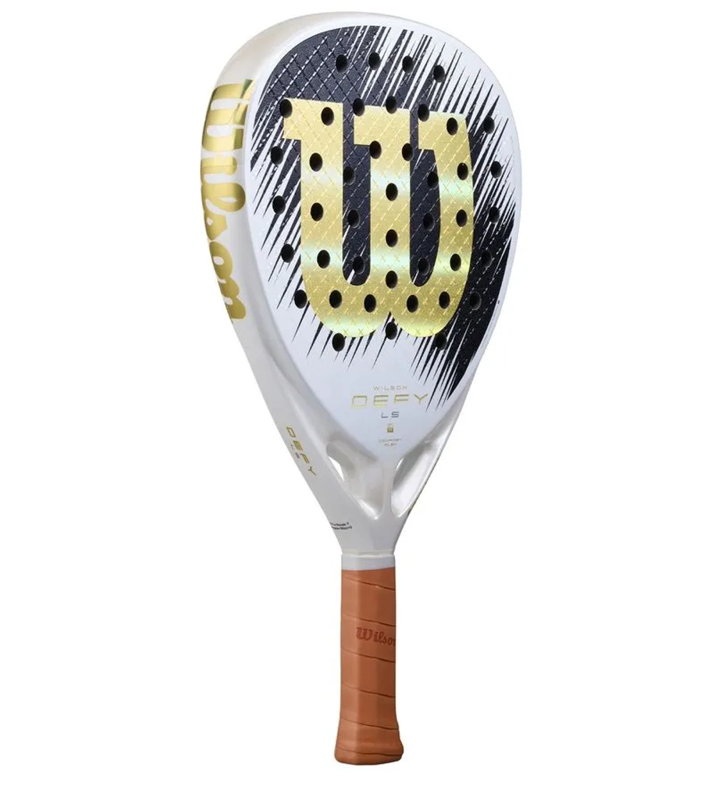 Ракетка для падел тенниса Wilson Defy LS V1 SE Padel - white/gold