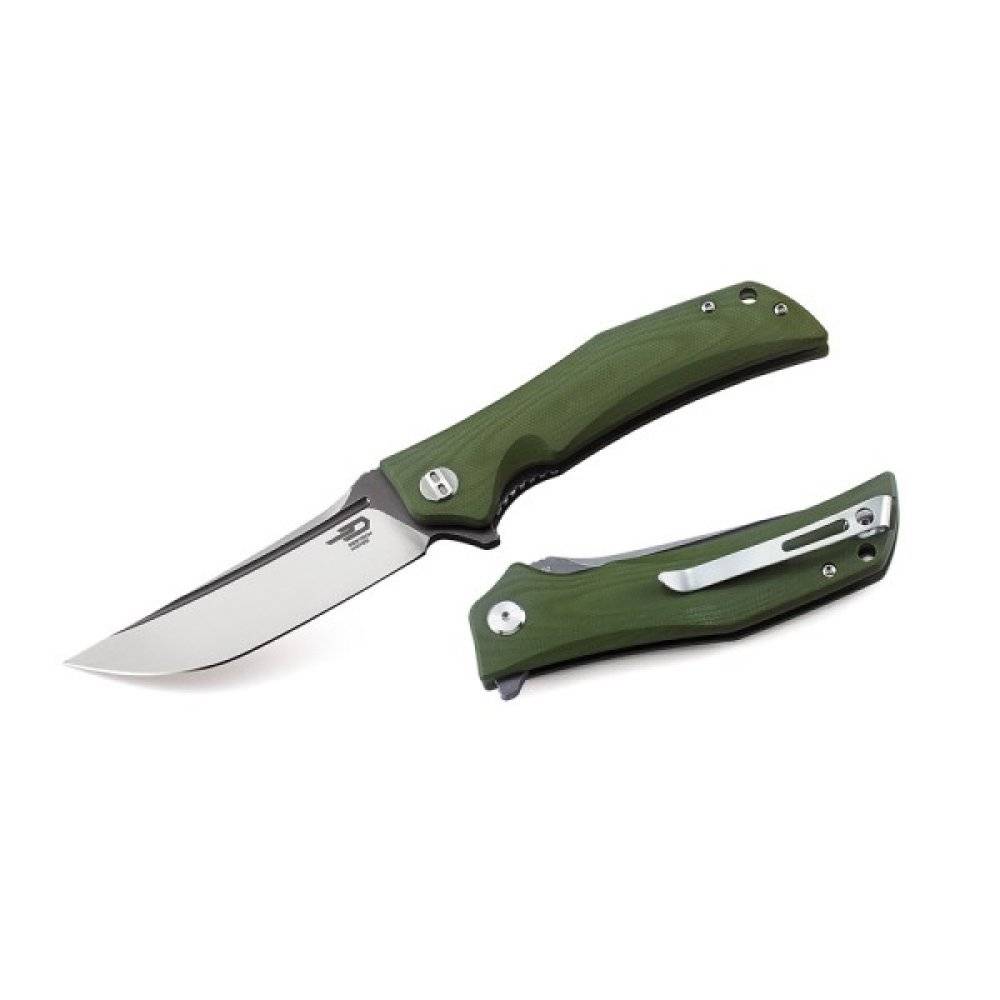 Нож Bestech Scimitar сталь D2, рукоять G10 зеленая (арт. АМ-BG05B-2)
