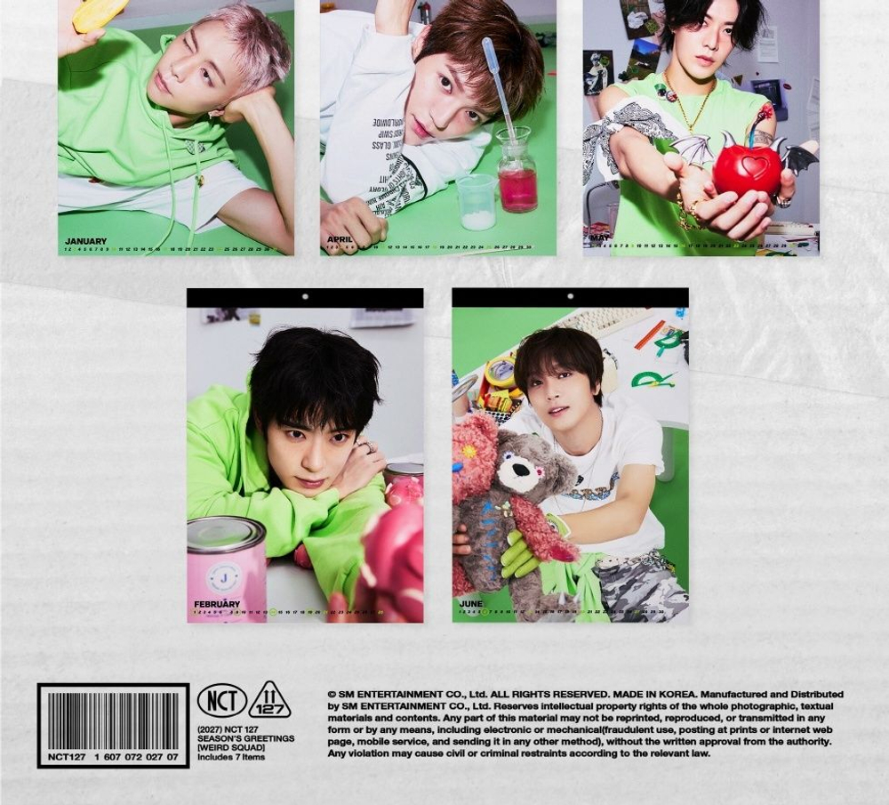 (ПРЕДЗАКАЗ) товары NCT 127 - WEIRD SQUAD 2027 SEASON'S GTEETINGS Wall Calendar Version