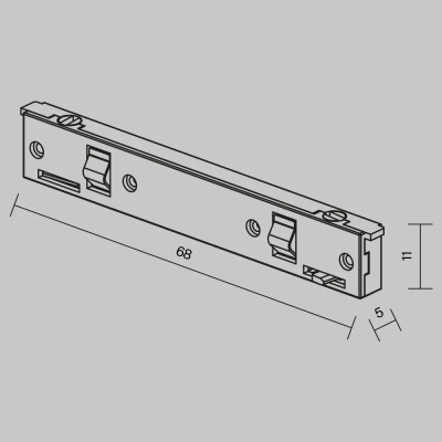 Коннектор питания прямой Levity, TRA184IPC-1B. TM Maytoni