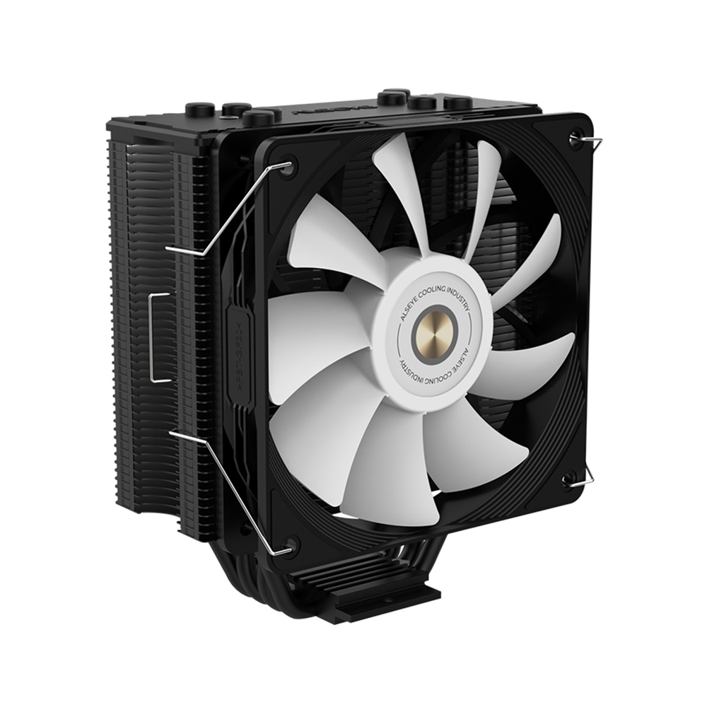 Кулер для CPU Alseye N120, 1х120мм, 4-pin, Al+Cu, черный-белый/ARGB, 800-1800rpm, 73.9CFM, 33.2дБ, 4-PIPE(прямой контакт), TDP 180Вт, INTEL 1700/1200/115x/1366, AMD AM5/AM4/AM3 (AS.01.05.0012)