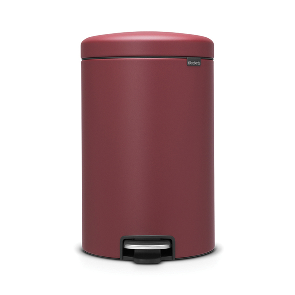Мусорный бак с педалью newIcon 20л Brabantia Минерально-бордовый