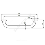 Поручень прямой 300 мм IOM хром Ideal Standard A9126AA