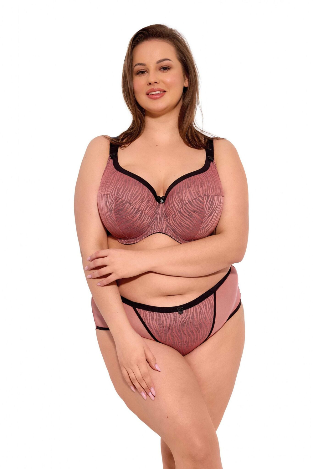 Бюстгальтер Lise с чашками +size на тонком поролоне (Размер: 95F) (Цвет: грязно-розовый)