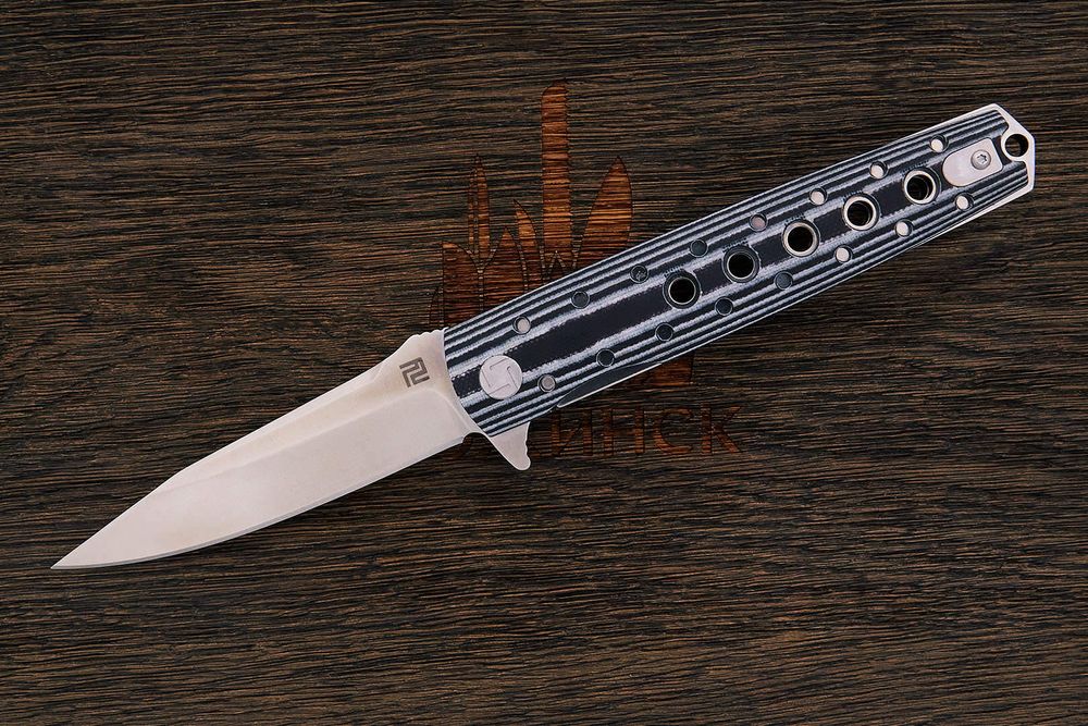 Нож складной Artisan 1807P-BW Virgina, клинок 98мм, сталь D2, рукоять G10
