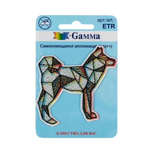 Аппликация термоклеевая Собака 7х6.5 см, №01, 1 шт, 01-122, Gamma ETR