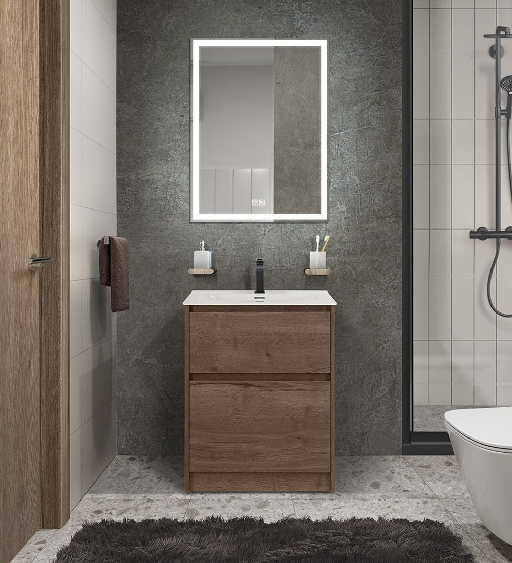 Тумба напольная с раковиной BelBagno KRAFT39-500/390-2C-PIA-RT