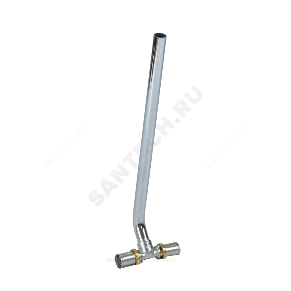 Тройник МП/PE-X для подключения труб к радиатору латунь пресс Дн 16 RM158 Giacomini RM158X034