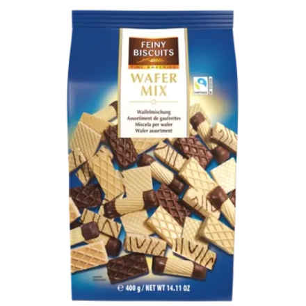Вафли 400 г, ассорти с темным шоколадом, TM Feiny Biscuit