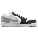 Jordan Air Jordan 1 Cushioning Low top Vintage Basketball Shoes Men's White Gray Black