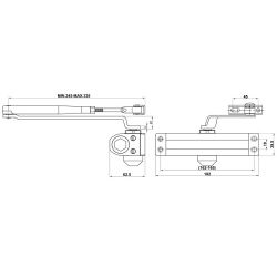 Доводчик DOORLOCK DL70 2/3/4 (до 90кг) белый