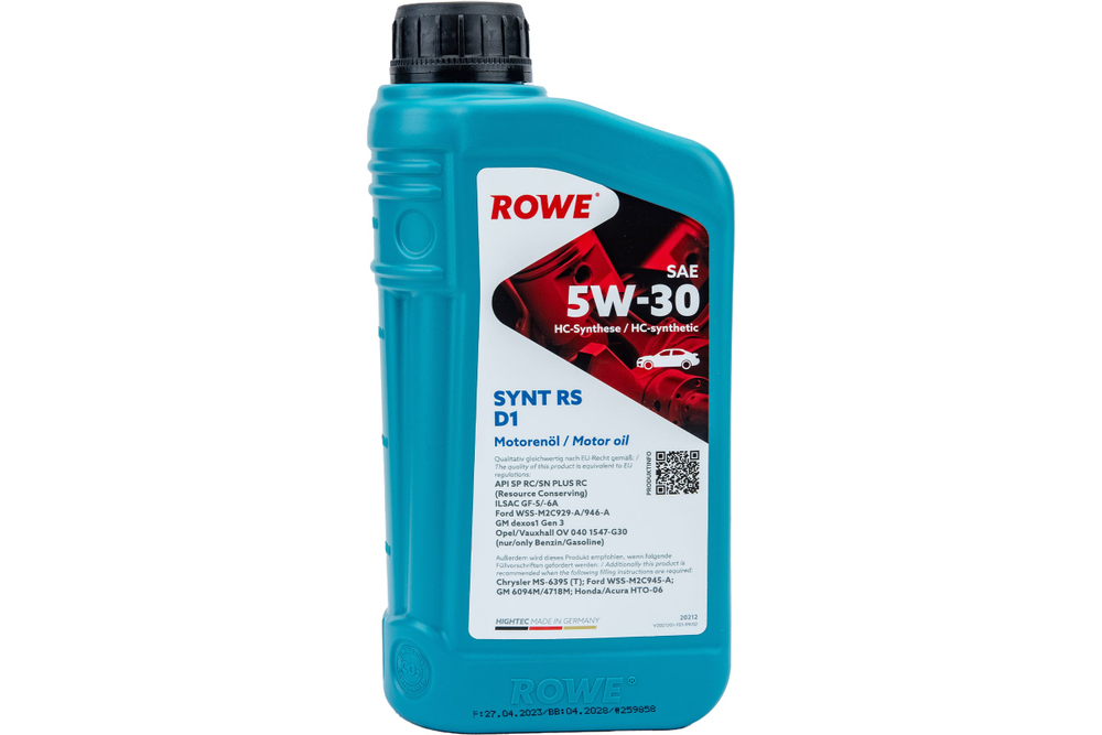 Масло моторное HIGHTEC SYNT RSR 17 SAE 5w-30 (1л) ROWE 20370-0010-99