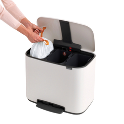 Мусорный бак Bo Pedal Bin 3x11л Brabantia Белый
