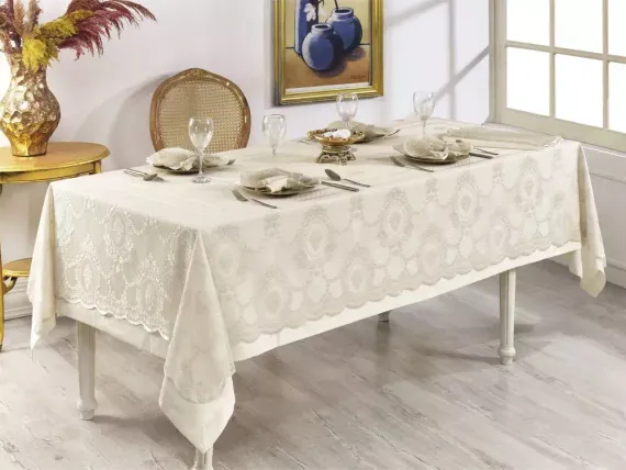 Скатерть в наборе MARINELLA бежевый Maison dor (Турция)