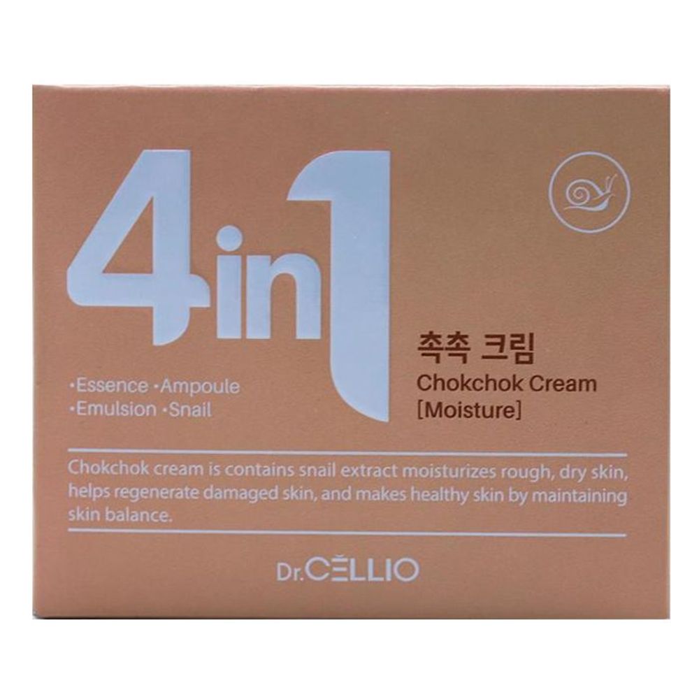 Востанавливающий крем Dr.Cellio 4in1 Chokchok Cream Snail 70мл