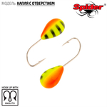 Мормышка вольфрамовая Spider 1225 "Капля с отверстием" (2.5мм, 0.19гр)