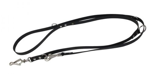 Поводок для собак Police Leash из материала BioThane, 180-225 см, черный