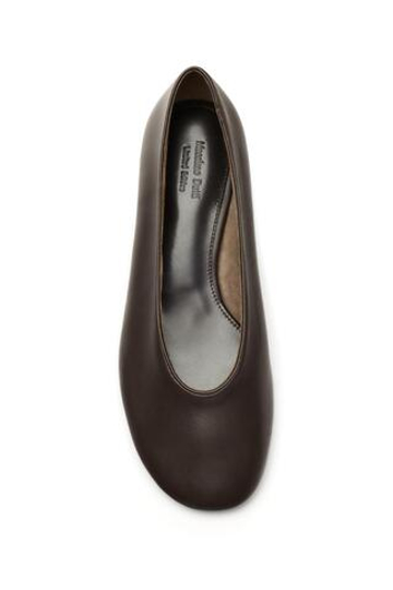 Massimo Dutti Кожаные балетки на низком каблуке - Limited Edition, коричневый