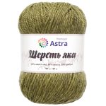 Пряжа Astra Premium (Астра Премиум) Шерсть яка / уп.2 мот. по 100 г, 120 м, 24 зеленый мох