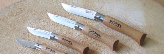 Складной нож Opinel №5, нержавеющая сталь, рукоять из бука c клинком из стали Sandvik™ 12С27, рукоять дерево (Бук)