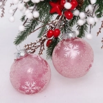 Набор украшений SHINE «Snow Sand» 8 см (2 шт.), rose pink