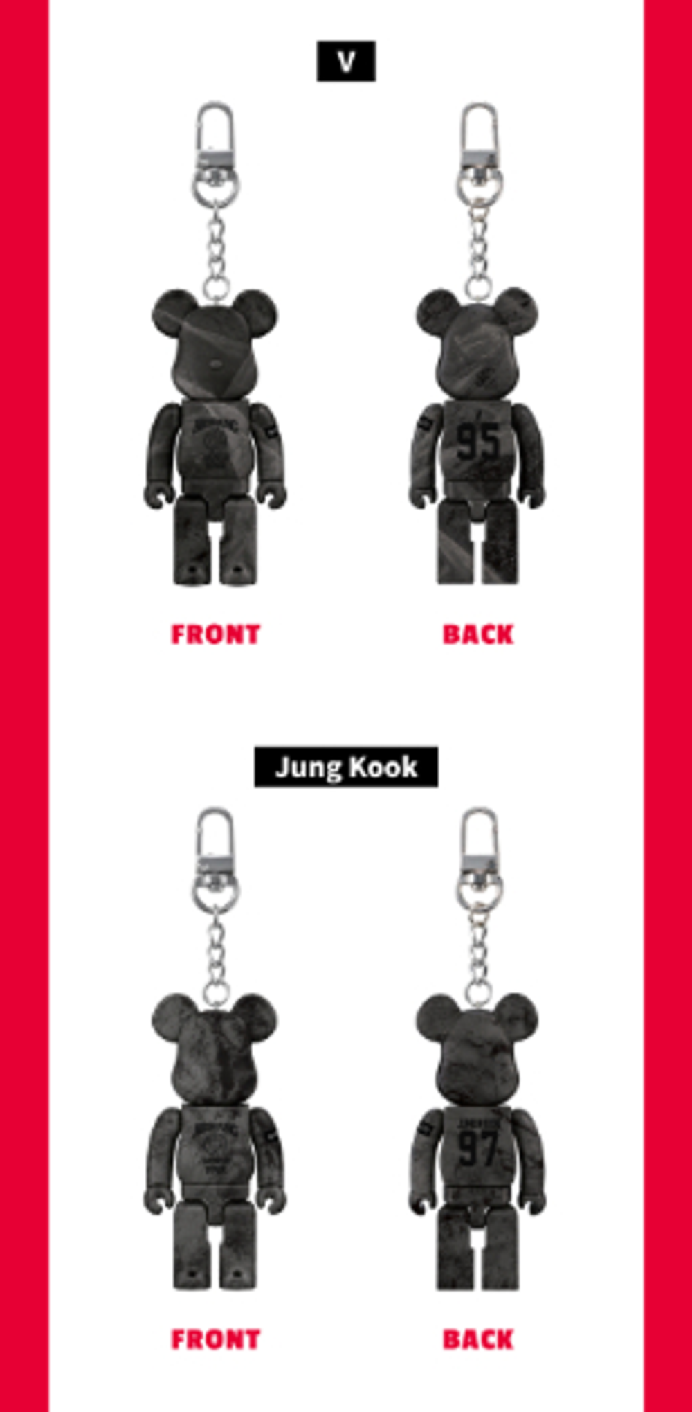 [Мерч] BTS × BE@RBRICK 100% (MEDICOM TOY) - KEYRING