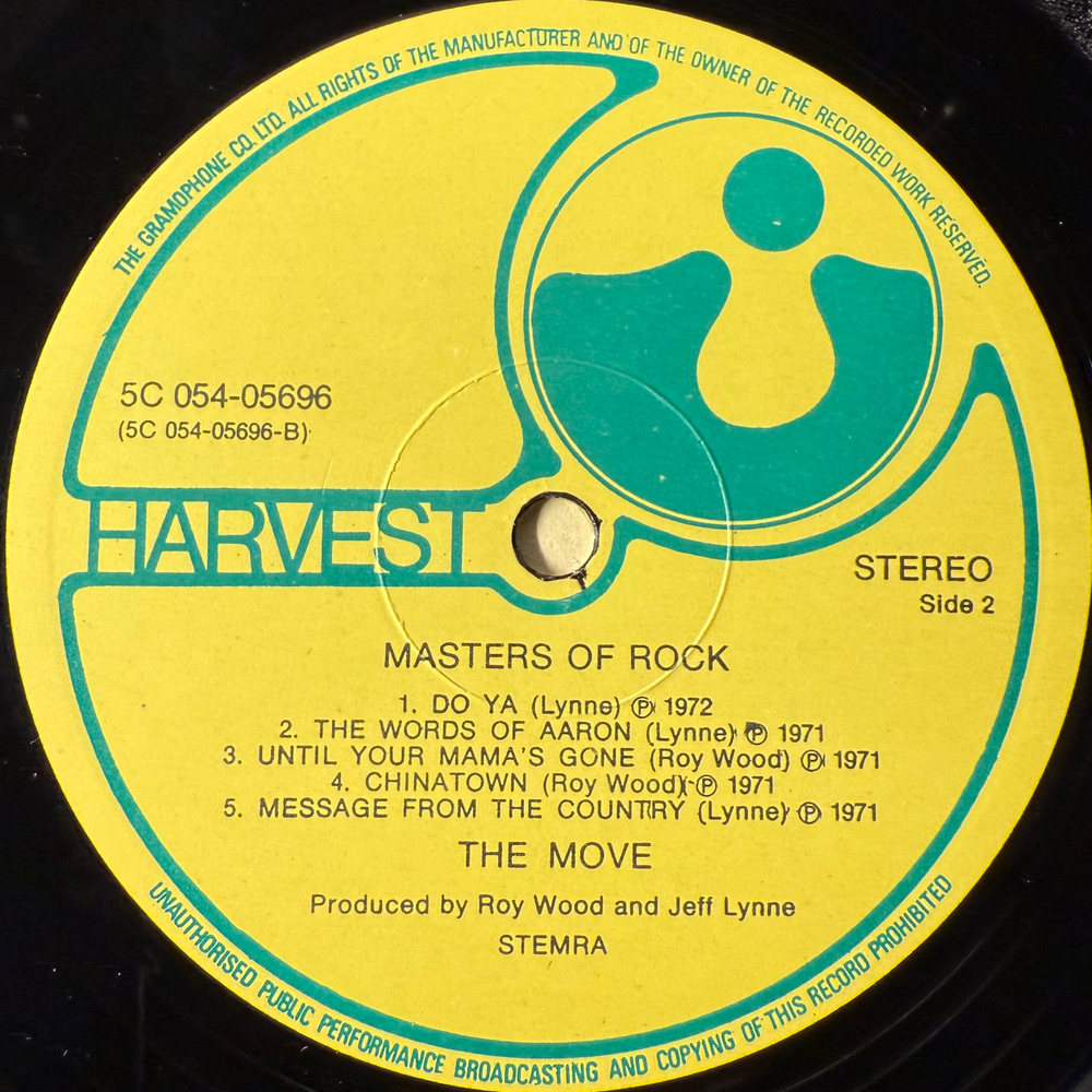 The Move ‎– Masters Of Rock (Голландия)