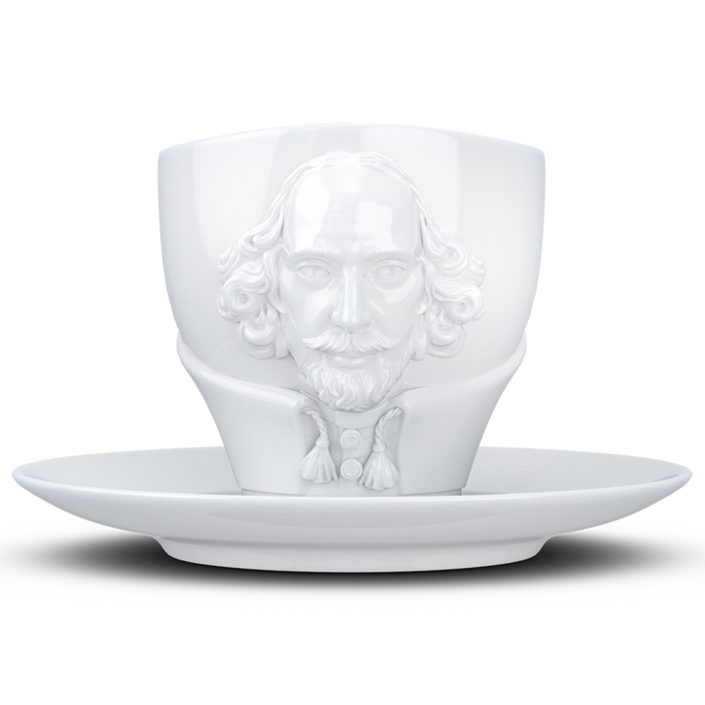Чайная пара 260мл Talent William Shakespeare белая