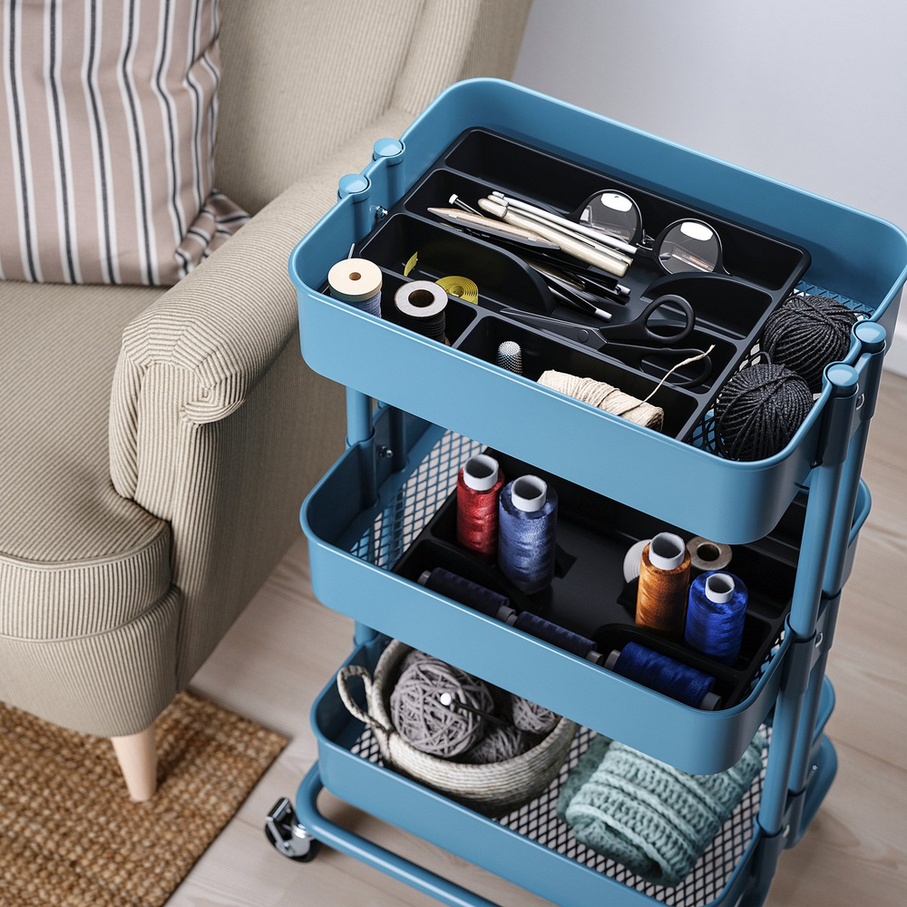 IKEA SMÄCKER  (ИКЕА СМЭКЕР)  -  Вкладыш для столовых приборов - антрацит 31x26 см