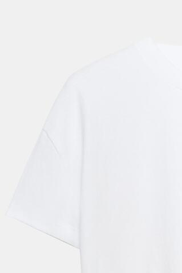 ZARA ФУТБОЛКА С КОРОТКИМИ РУКАВАМИ, БЕЛЫЙ