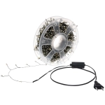 Гирлянда для дома НИТЬ «Мишура-Капля» 40 м 1000 ламп LED, зеленый провод, пост.свечение, IP-20, 220v, Теплый белый