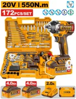 Набор гайковерт и ручного инструмента 172 шт INGCO HKTHP41723 INDUSTRIAL