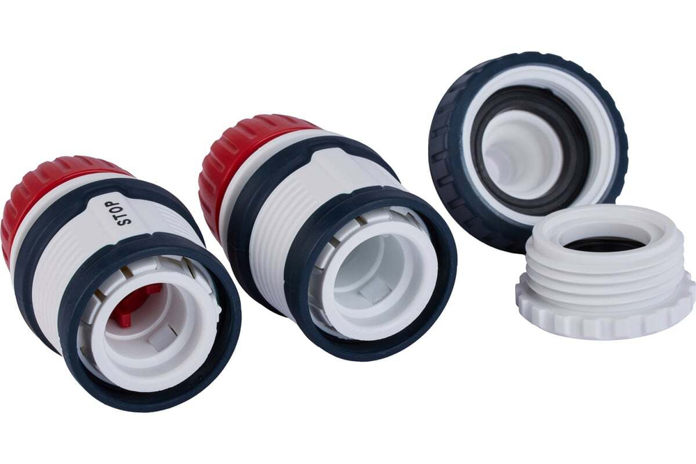 Комплект для полива Elitech HF 006 Garden 4 предмета: насадка д/шланга, 1/2"соед.,1/2"соед.с акваст 206030