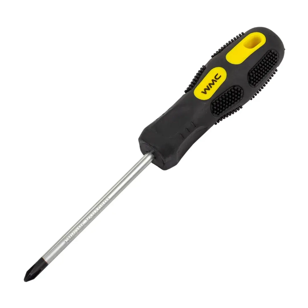 Отвертка крестовая магнитная PH2х100мм WMC TOOLS WMC-70120100B