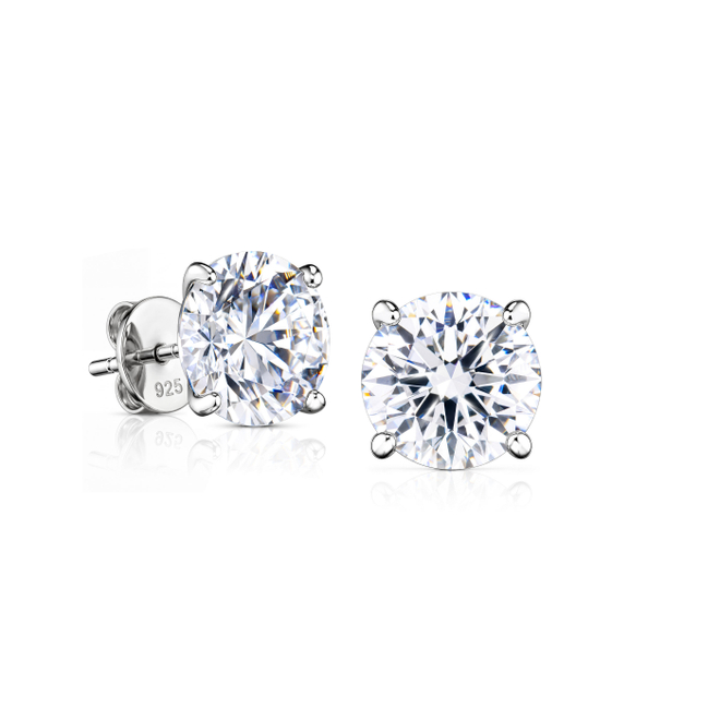 Серьги пусеты Rêve White 9 мм