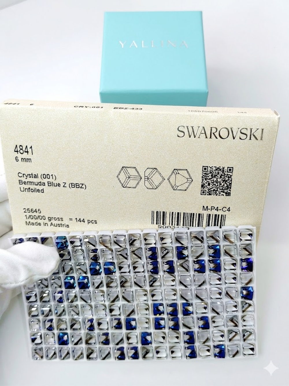 Браслет Миражи с синими кристаллами-хамелеонами Swarovski
