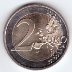 2 евро Германия - 30-летие падения Берлинской стены. 2019 год. Двор А