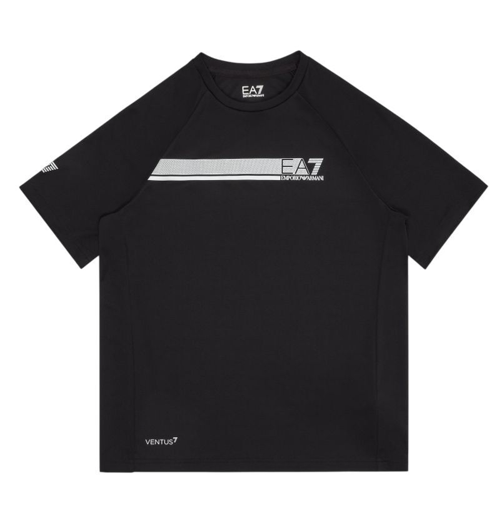 Футболка для мальчика теннисная EA7 Boy Jersey - черный