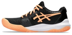 Женские кроссовки для padel Asics Gel-Challenger 14 Padel - black/bright sunstone