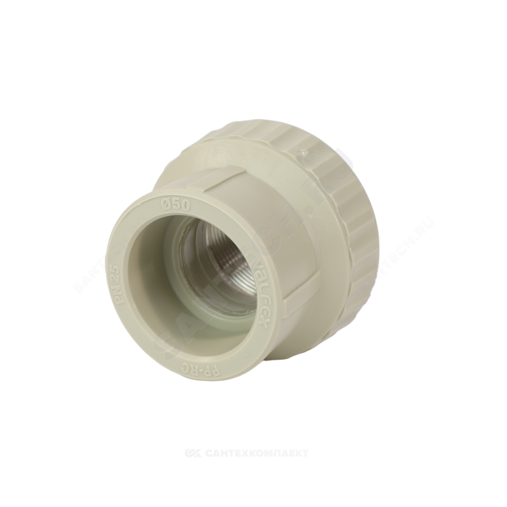 Муфта PP-R комбинированная серая Дн 63х2" ВР под ключ VALFEX 10134063Г