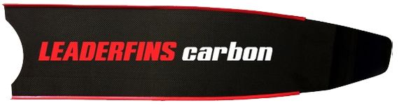Лопасти Leaderfins Pure Carbon с наклейкой 33° красная отбортовка