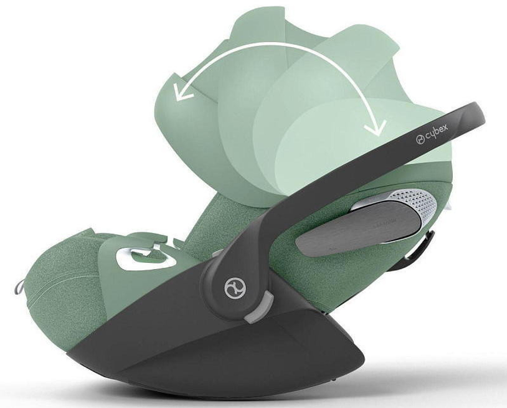 Коляска Cybex Coya Matt Black Frame Cloud T i-Size Leaf Green Plus Leaf Green с дождевиком и бампером