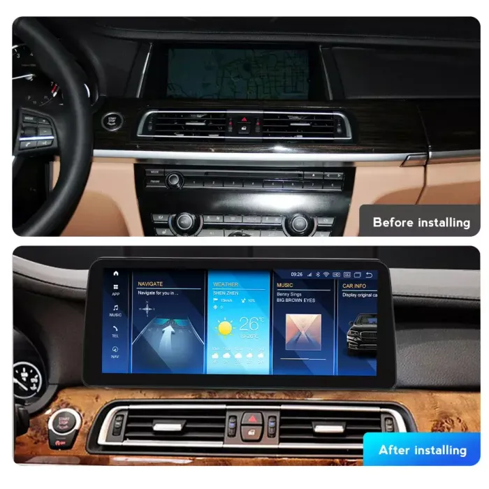 Магнитола для BMW 7-серии (F01) 2009-2012 CIC - Kuberg MKD монитор 12.3" на Android 11, Быстрая, CarPlay, 4G SIM-слот