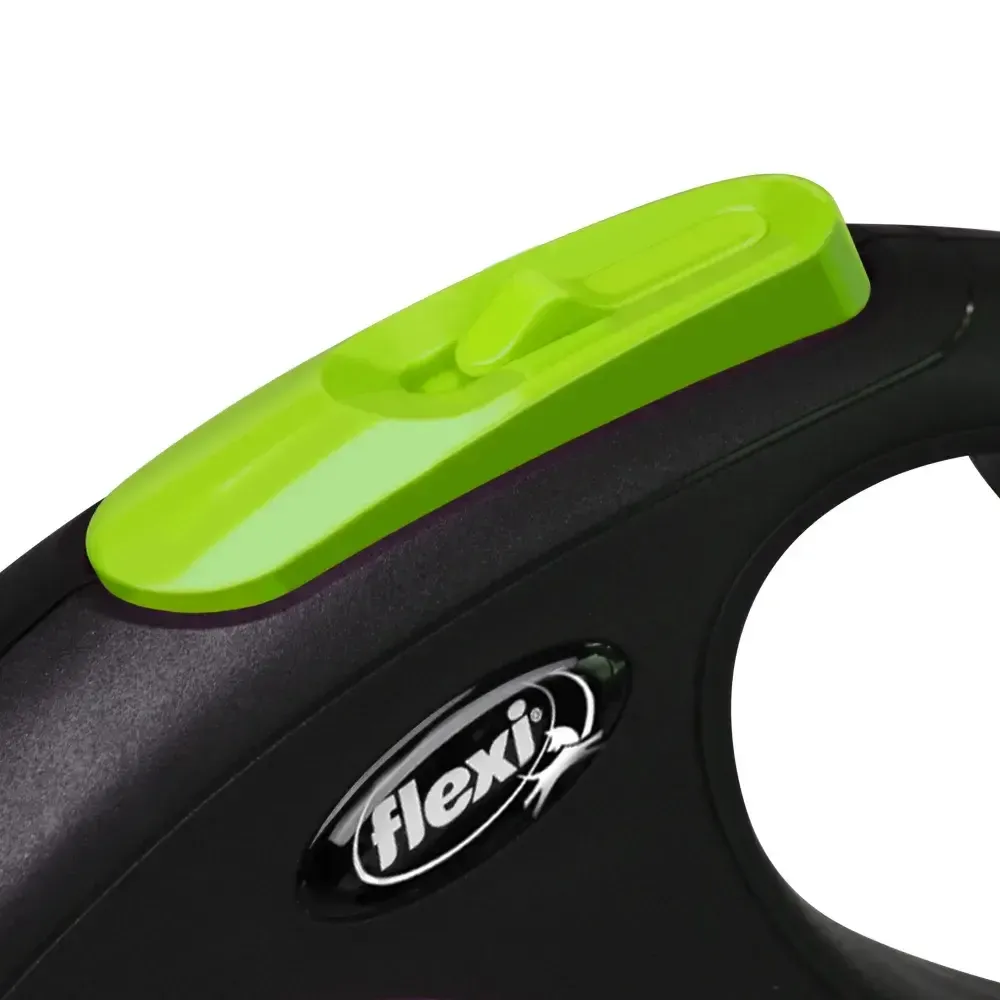 Рулетка flexi Limited Edition New Neon M (до 25 кг) лента 5 м, зеленый неон