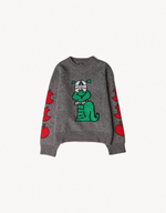Мужской шерстяной джемпер с круглым вырезом ARIES X BERSHKA - BERSHKA